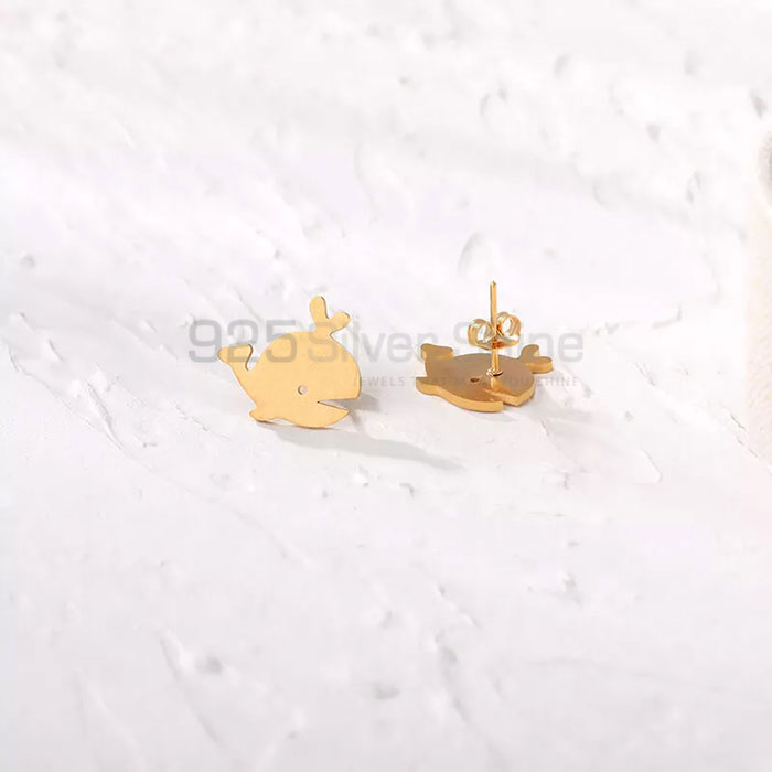 Fish Earring, Best Collection Animal Minimalist Earring In 925 Sterling Silver AME83_0