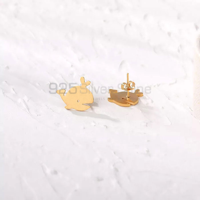 Fish Earring, Animal Minimalist Earring In 925 Sterling Silver AME83_0