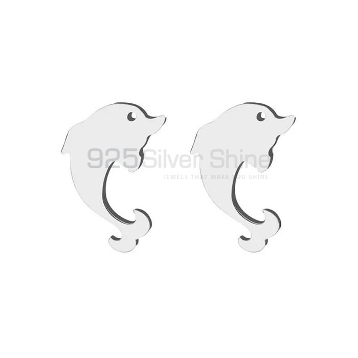 Fish Earring, Animal Minimalist Earring In 925 Sterling Silver AME67