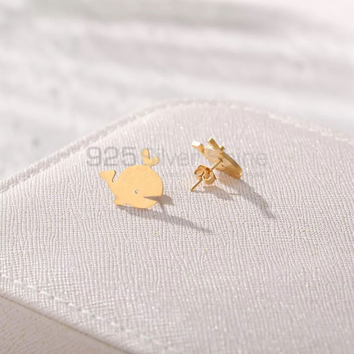 Fish Earring, Stunning Animal Minimalist Earring In 925 Sterling Silver AME70_0