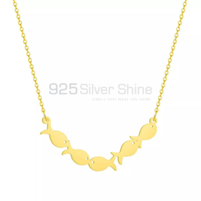 Fish Necklace, Animal Minimalist Necklace In 925 Sterling Silver AMN134_0
