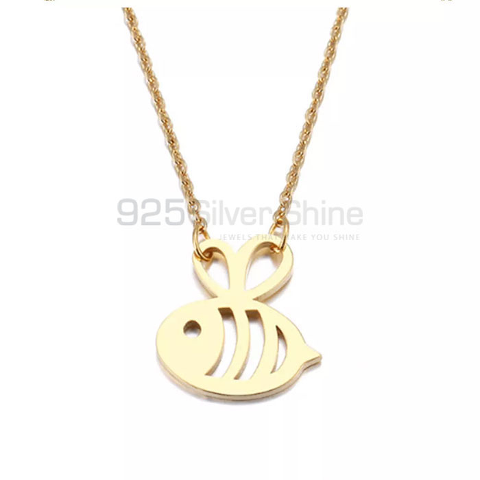 Fish Necklace, Best Selections Animal Minimalist Necklace In 925 Sterling Silver AMN202