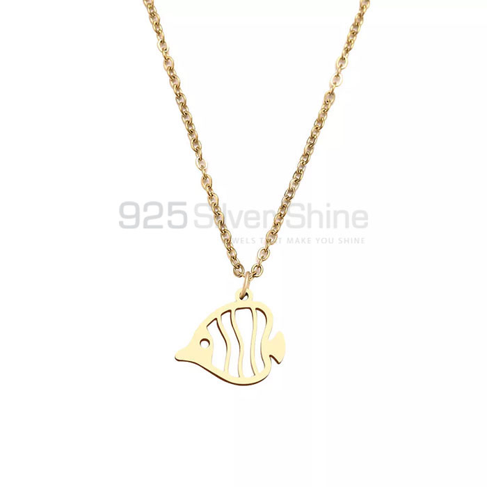Fish Necklace, Animal Minimalist Necklace In 925 Sterling Silver AMN153