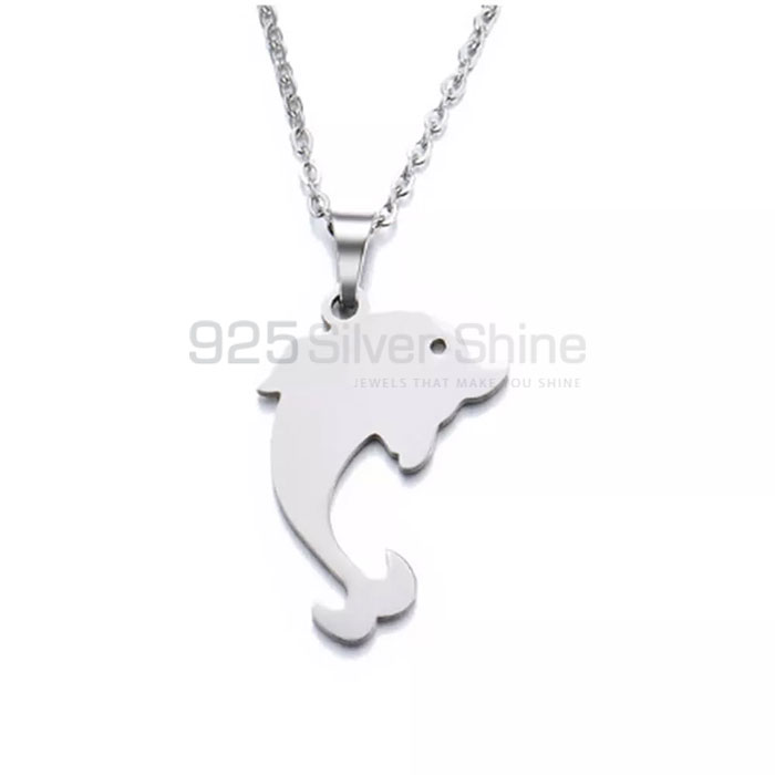 Fish Silver Necklace, Hand Made Animal Minimalist Necklace In 925 Sterling Silver AMN215