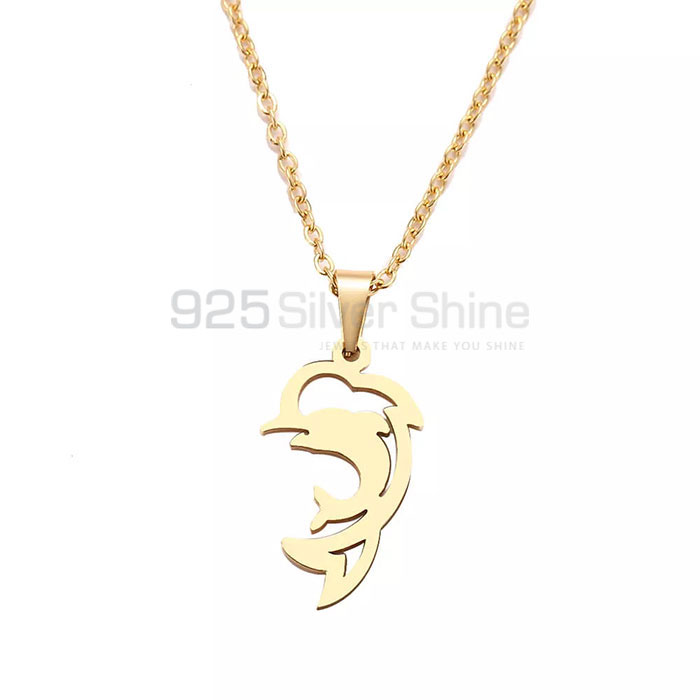 Fish Necklace, Top Collection Animal Minimalist Necklace In 925 Sterling Silver AMN161