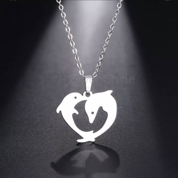 Fish Necklace, Animal Minimalist Necklace In 925 Sterling Silver AMN205