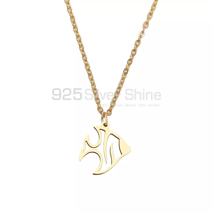 Fish Necklace, Wholesale Animal Minimalist Handmade Necklace In 925 Sterling Silver AMN129