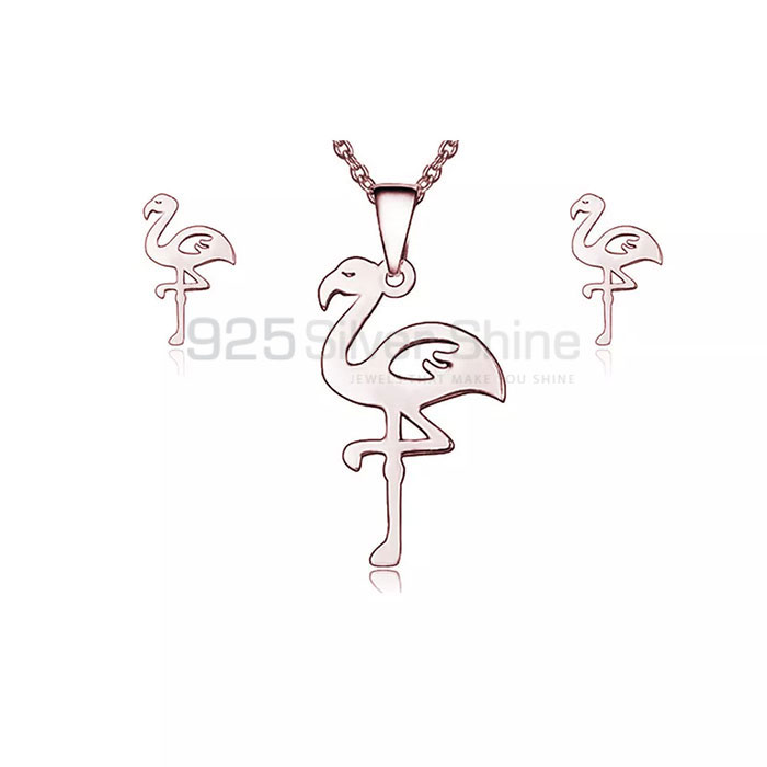 Flamingo Pendant, Stunning Animal Minimalist Pendant In 925 Sterling Silver AMP287