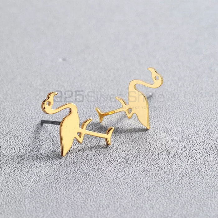 Flamingo Earring, Stunning Animal Minimalist Earring In 925 Sterling Silver AME85_0