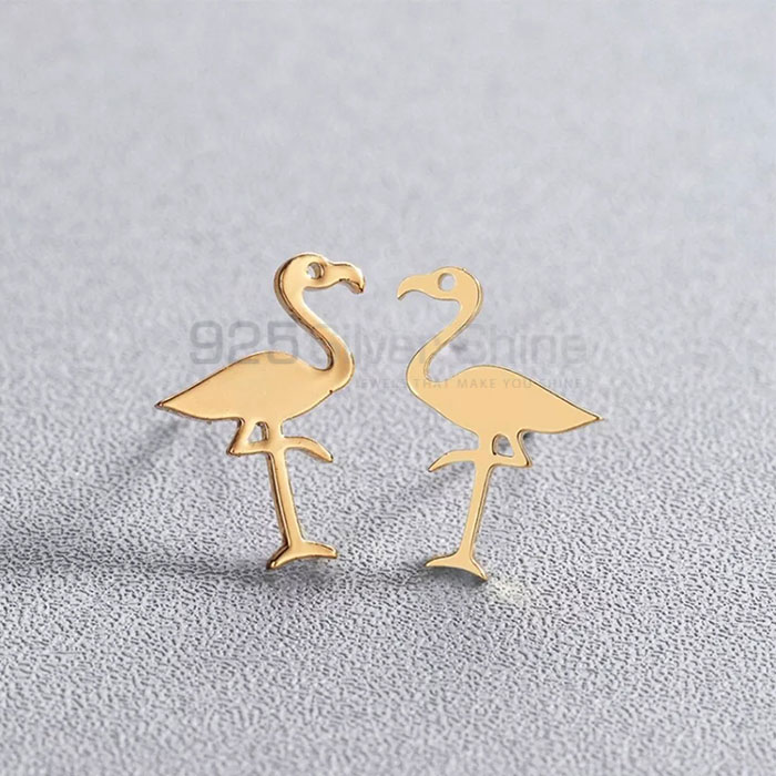Flamingo Earring, Stunning Animal Minimalist Earring In 925 Sterling Silver AME85_2