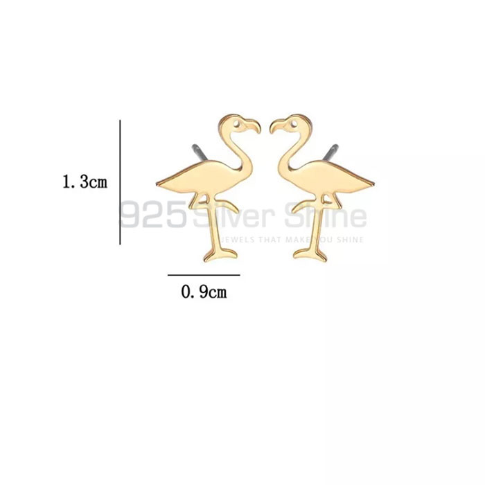 Flamingo Earring, Stunning Animal Minimalist Earring In 925 Sterling Silver AME85_3