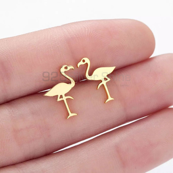 Flamingo Earring, Stunning Animal Minimalist Earring In 925 Sterling Silver AME85_4