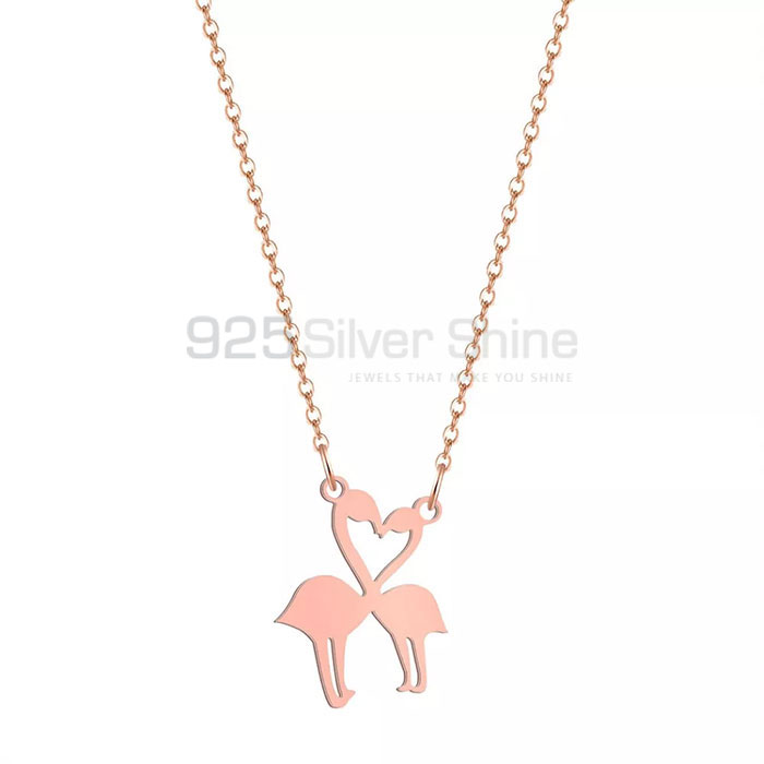 Flamingo Necklace, Handmade Animal Minimalist Necklace In 925 Sterling Silver AMN130_0