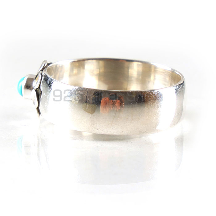 Flower Handmade Sterling Silver Ring In Turquoise Gemstone SSR148_2