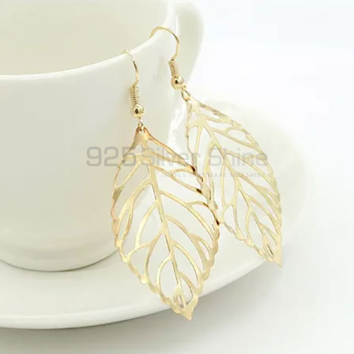 Flower Leaf Design Dangle Earring In 925 Sterling Silver FWME193_0