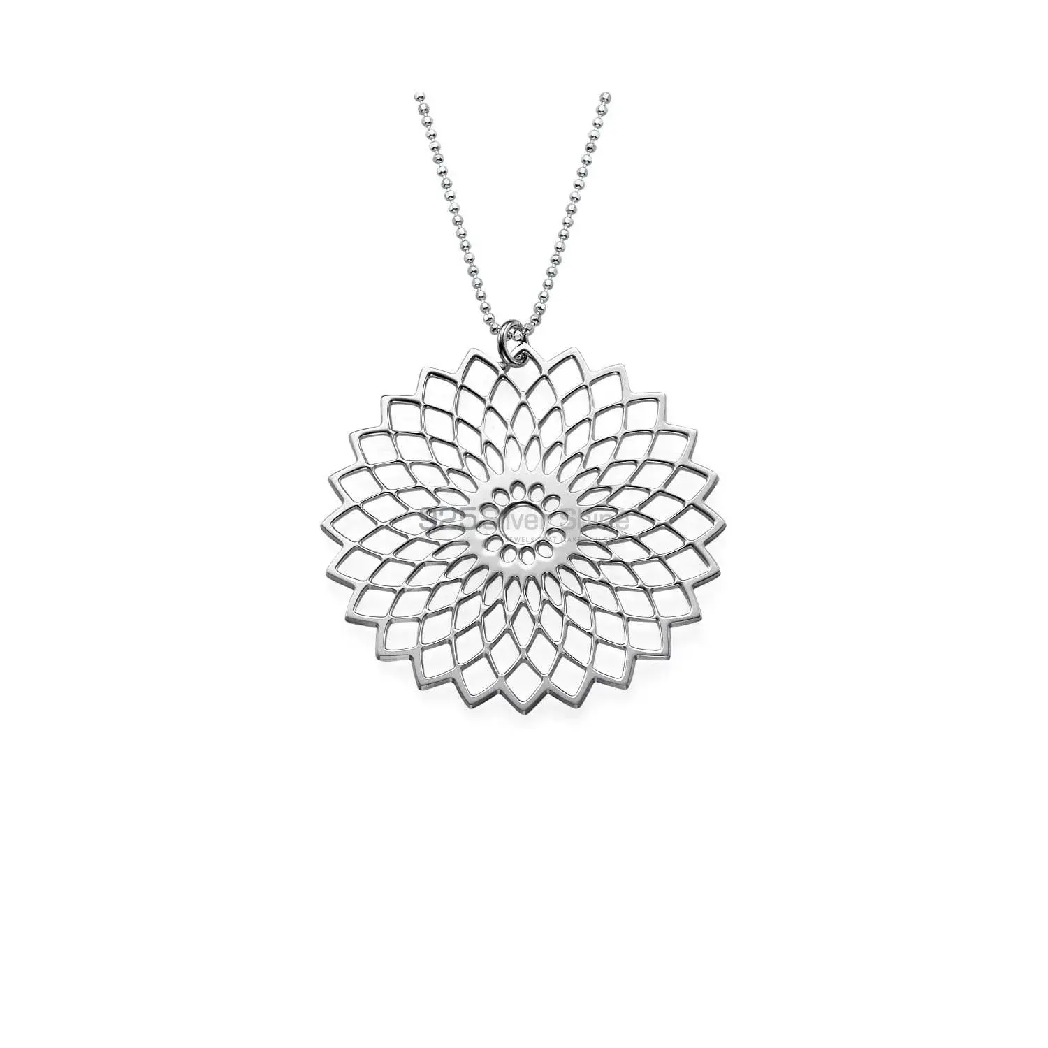 Flower Mandala Pendant in Sterling Silver 925MN125