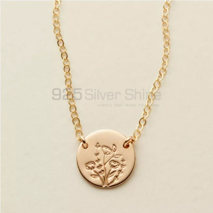 Flower Minimalist Handmade Necklace In Sterling Silver FWMN223