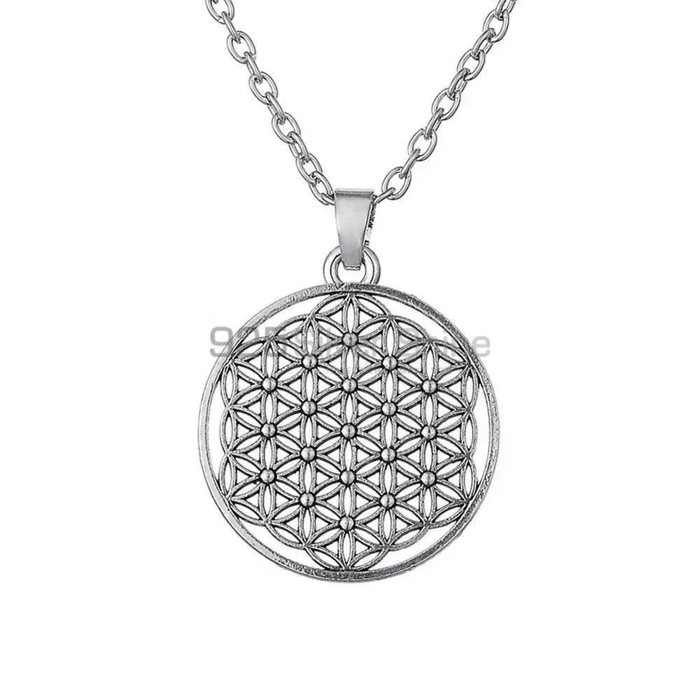 Flower Of Life Necklace In 925 Solid Silver Big Size 925MN101