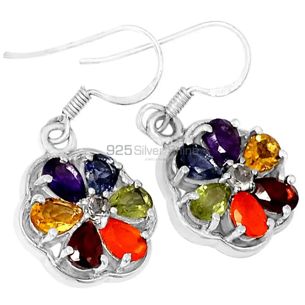 Flower Power Chakra Jewelry With Sterling Silver Earrings 925CE16