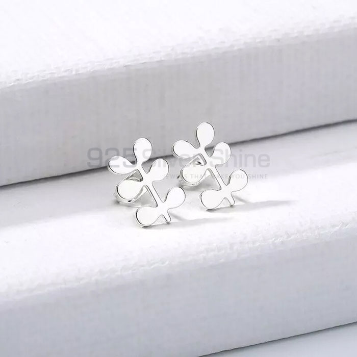 Flower Stud Earring In Sterling Silver FWME206