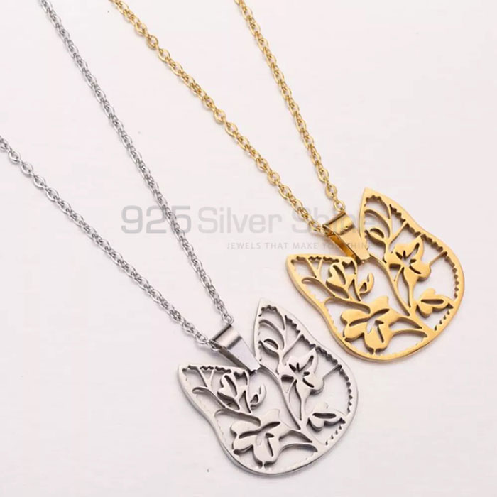 Flower Tree Shape Necklace In 925 Sterling Silver FWMN226_0