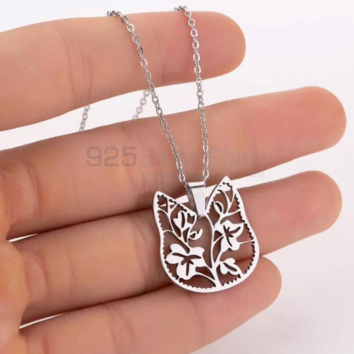 Flower Tree Shape Necklace In 925 Sterling Silver FWMN226_3