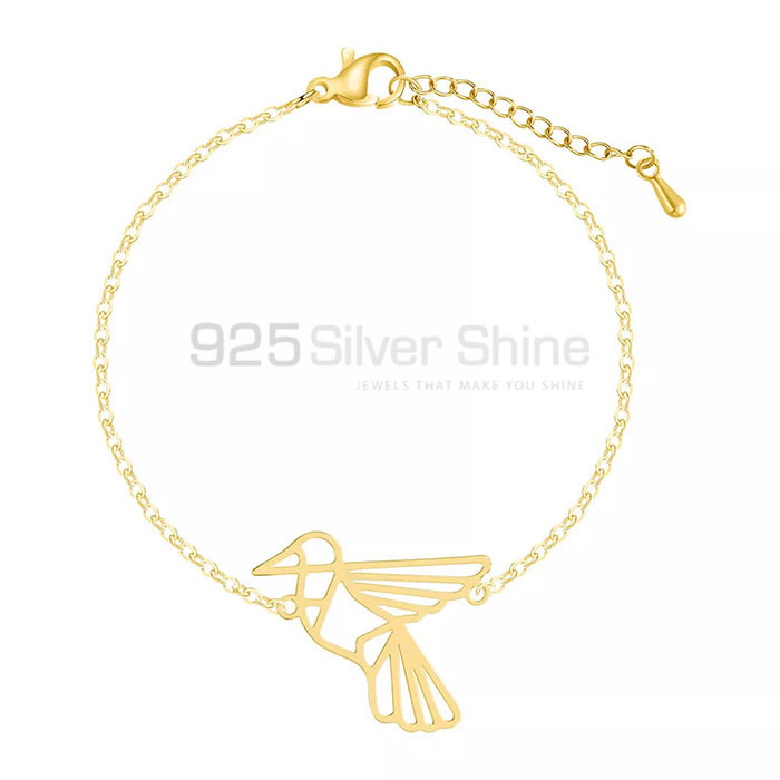 Flying Bird Bracelet, Wholesale Animal Minimalist Bracelet In 925 Sterling Silver AMB27_0