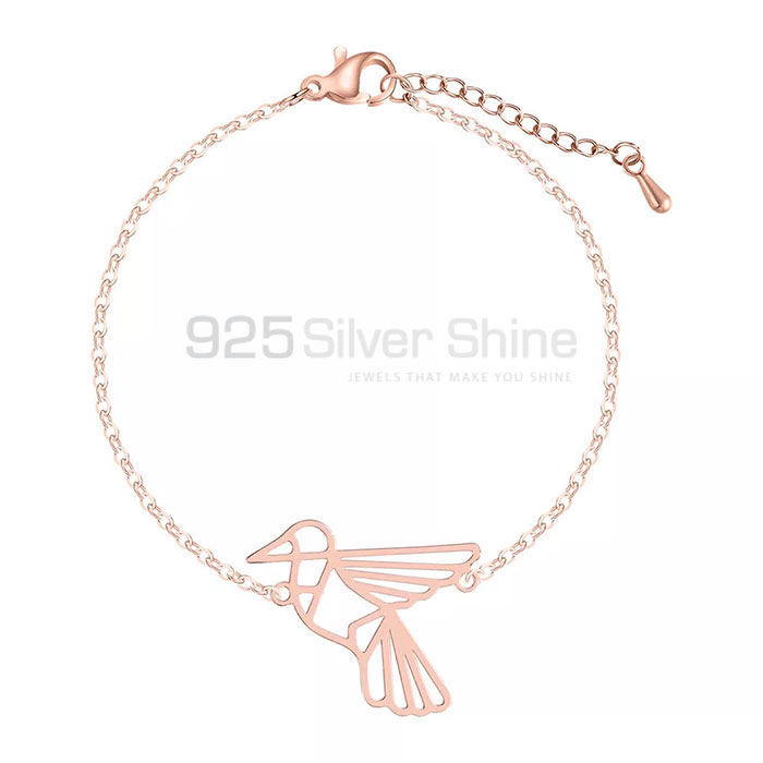 Flying Bird Bracelet, Wholesale Animal Minimalist Bracelet In 925 Sterling Silver AMB27_1
