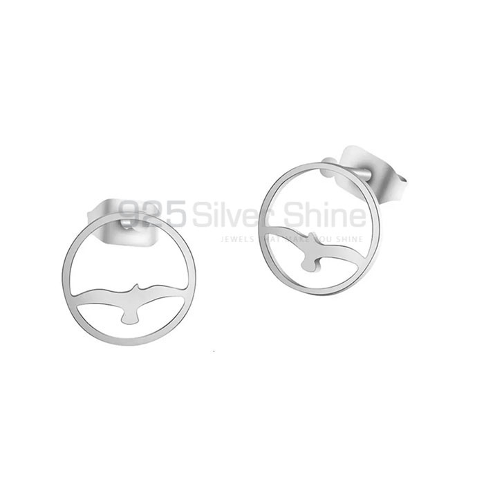 Flying Bird Earring, Designer Animal Minimalist Earring In 925 Sterling Silver AME82