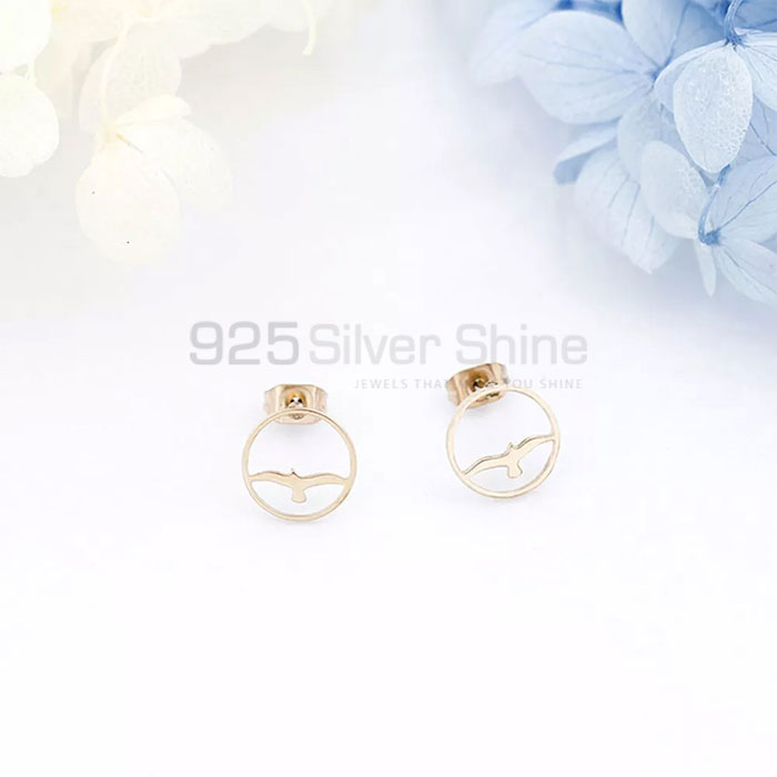 Flying Bird Earring, Animal Minimalist Earring In 925 Sterling Silver AME82_2