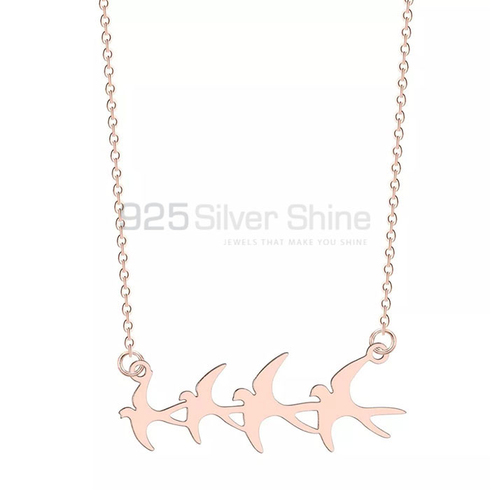 Flying Bird Necklace, Top Quality Animal Minimalist Necklace In 925 Sterling Silver AMN180_0