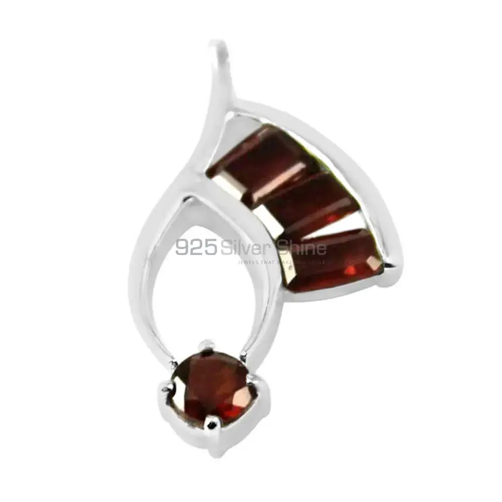 Garnet Gemstone Handmade Pendants In 925 Sterling Silver Jewelry 925SP216-4_1
