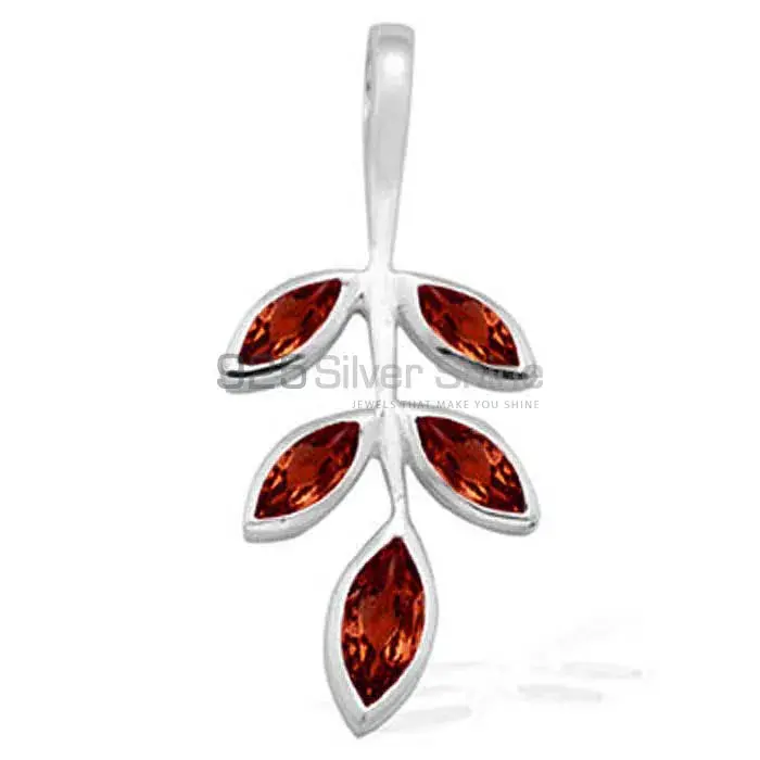 Garnet Gemstone Pendants Exporters In 925 Solid Silver Jewelry 925SP1544