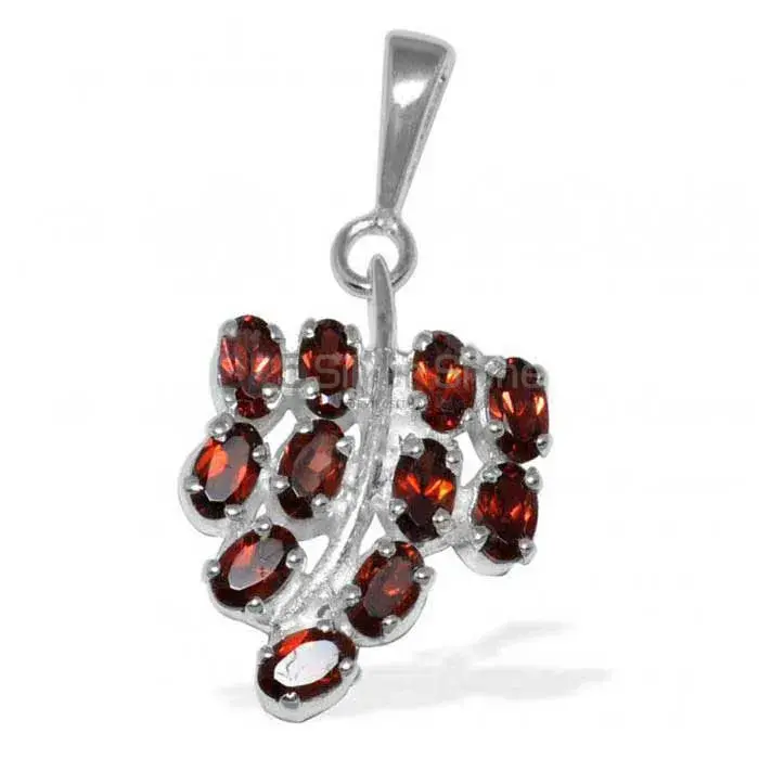 Garnet Gemstone Pendants Exporters In 925 Solid Silver Jewelry 925SP1644