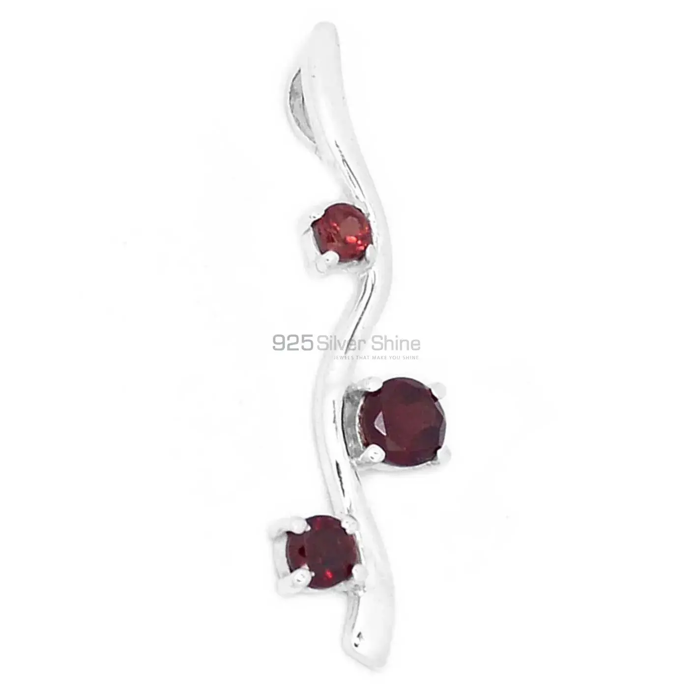 Garnet Gemstone Pendants Exporters In 925 Solid Silver Jewelry 925SP282-2_1