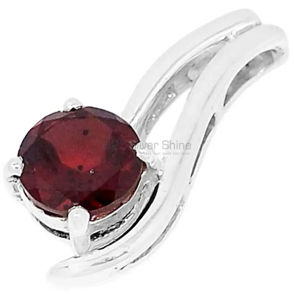 Garnet Gemstone Pendants Exporters In 925 Solid Silver Jewelry 925SSP308-1_0