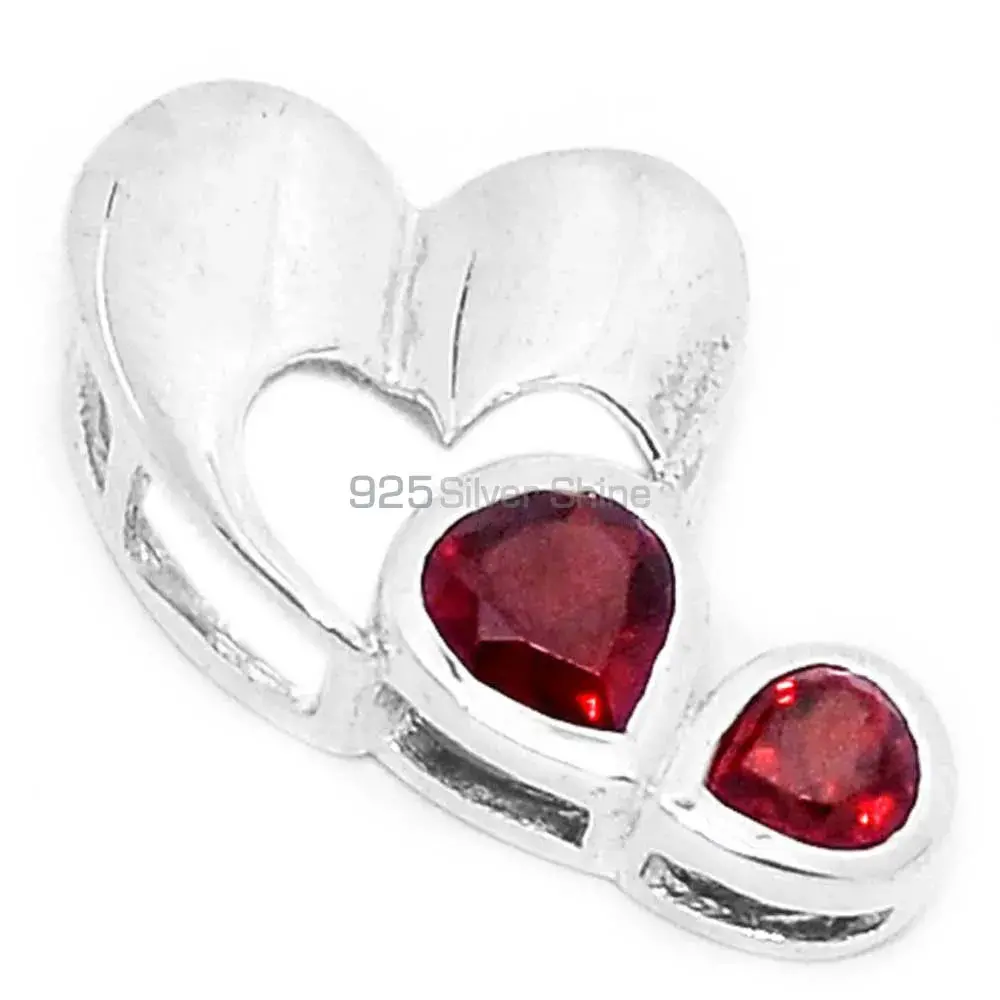 Garnet Gemstone Pendants Suppliers In 925 Fine Silver Jewelry 925SP209-3_0