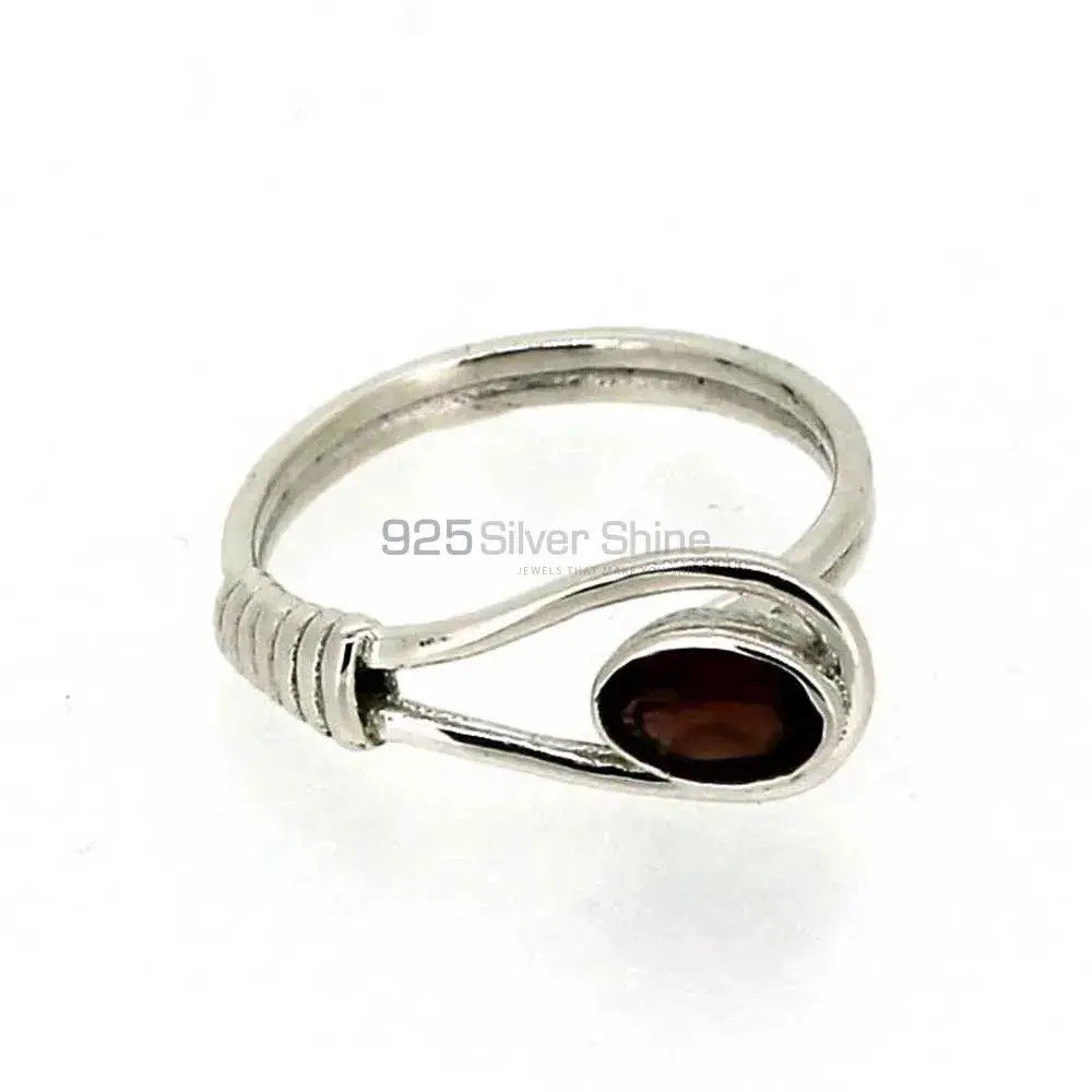 Designer Sterling Silver Garnet Rings Jewelry 925SR028-1