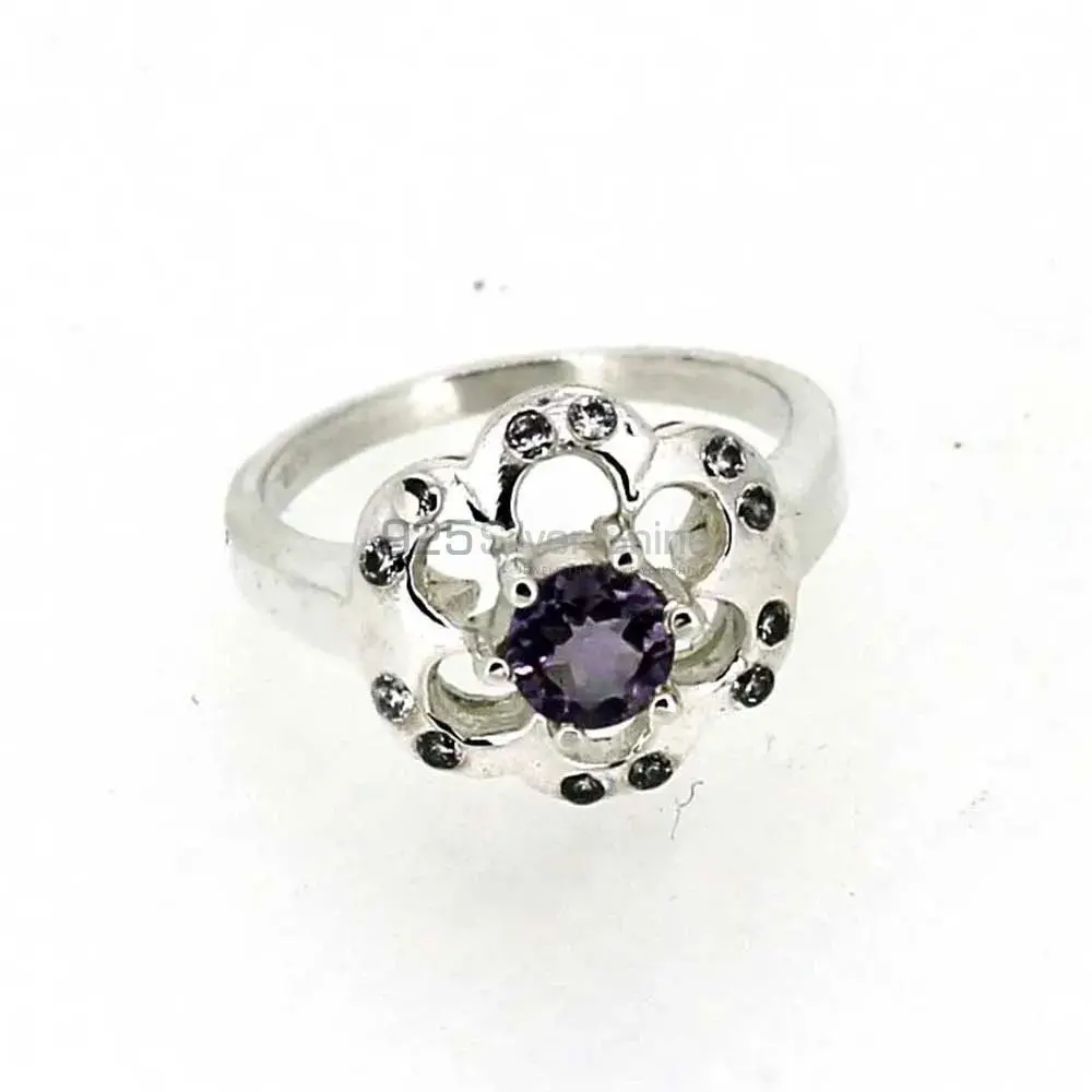 Sterling Silver Amethyst Gemstone Rings 925SR041-3