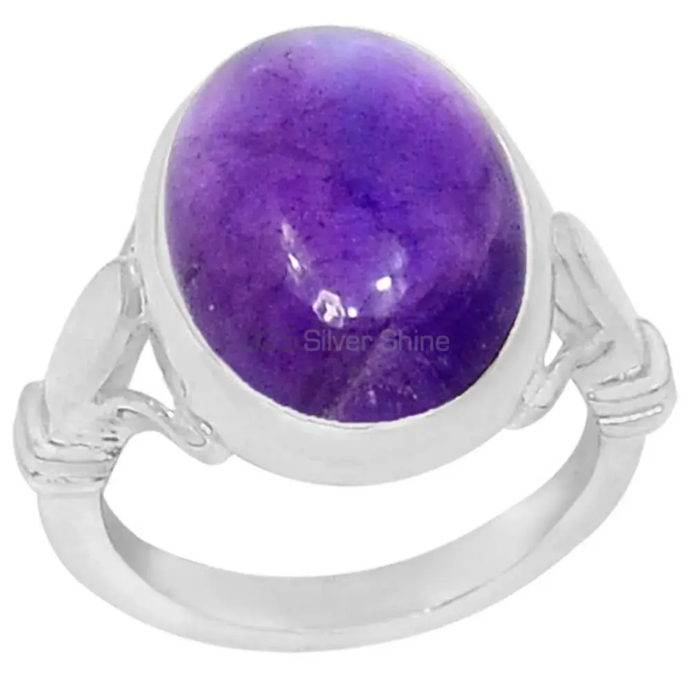 Amethyst Gemstone Silver Rings 925SR062-3_0