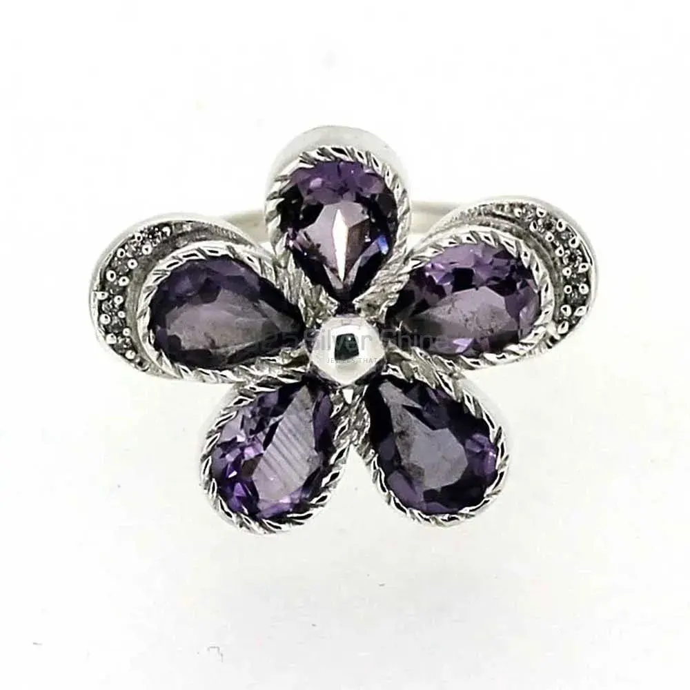Genuine Amethyst Gemstone Handmade Ring In Sterling Silver 925SR043-3_2