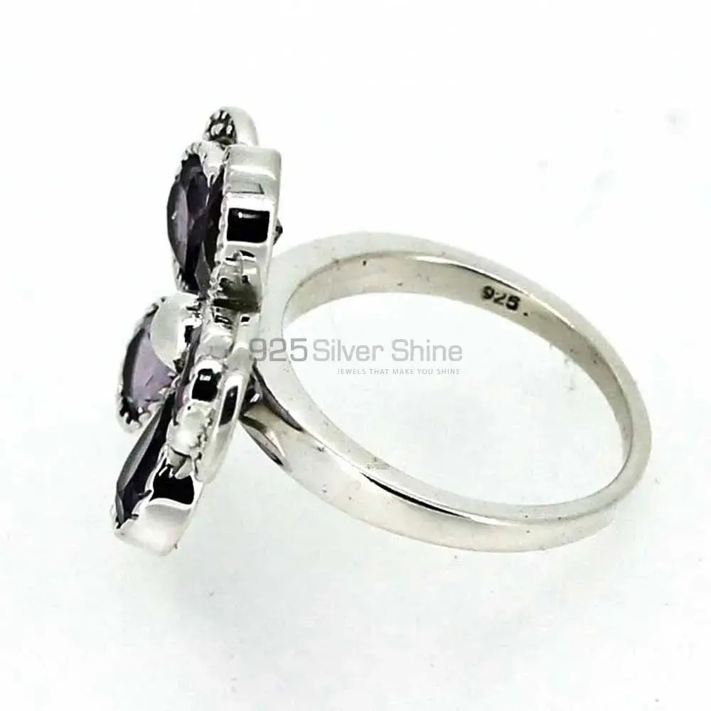 Genuine Amethyst Gemstone Handmade Ring In Sterling Silver 925SR043-3_4