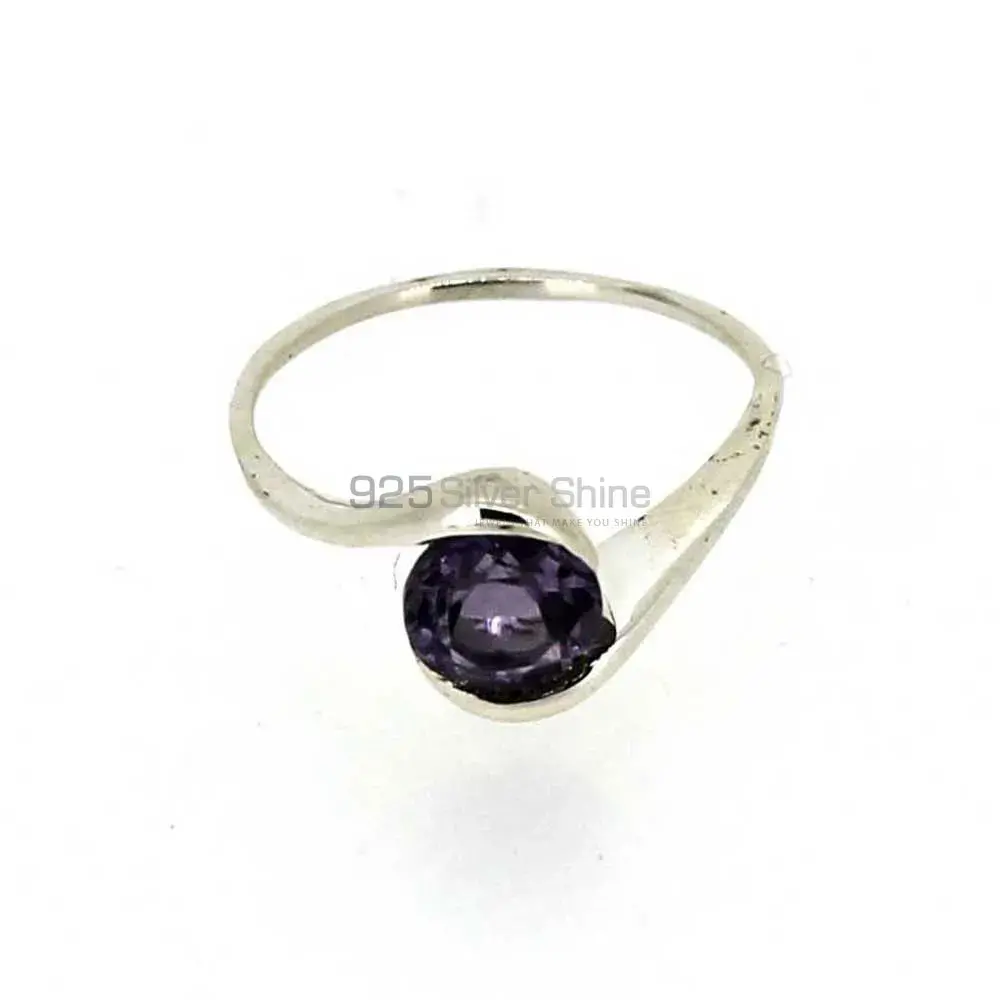 Natural Amethyst Birthstone Sterling Silver Rings 925SR023-4