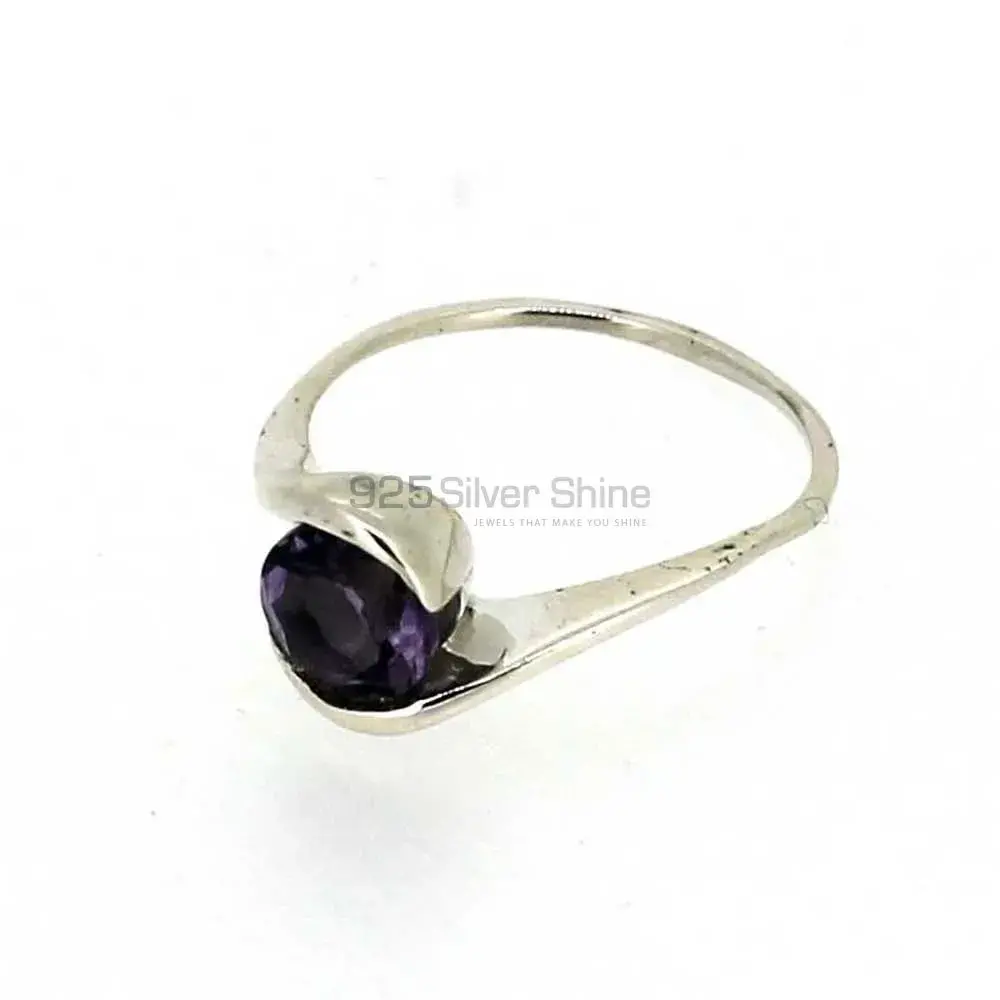 Natural Amethyst Birthstone Sterling Silver Rings 925SR023-4_0