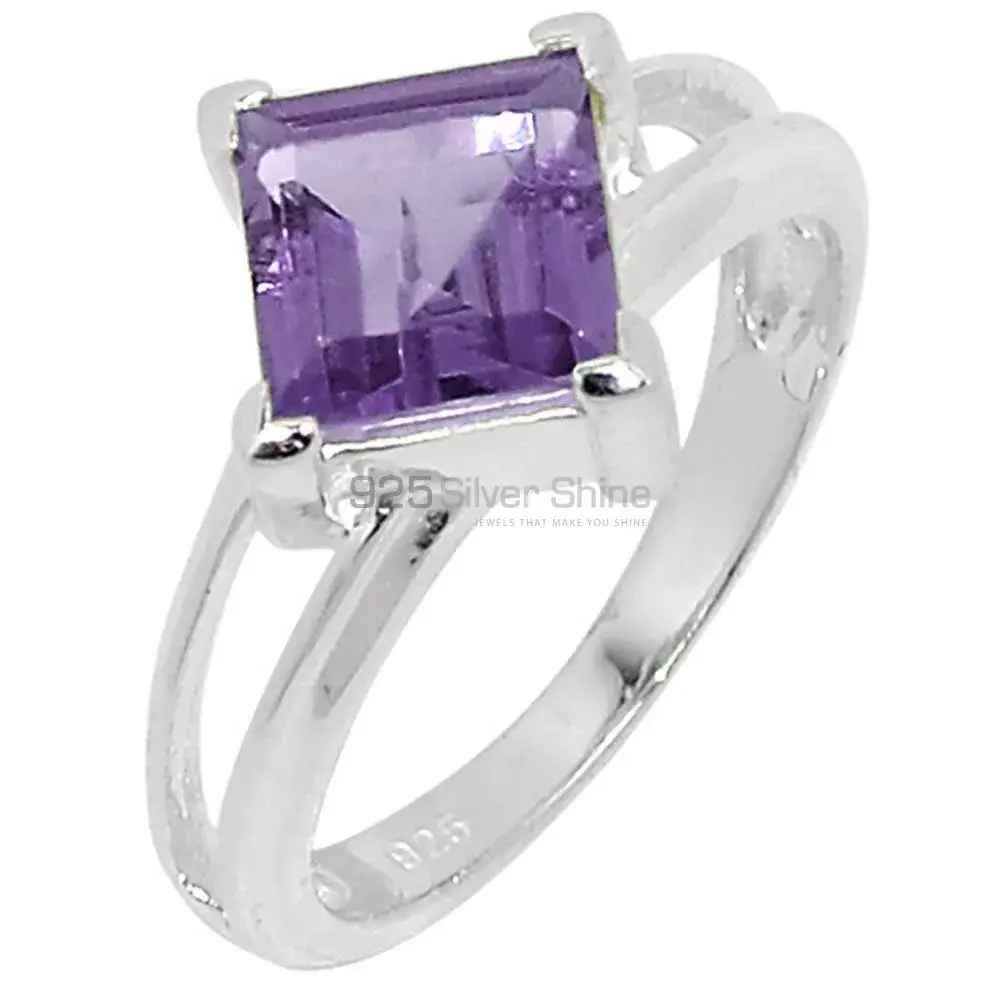 Sterling Silver Amethyst February Birthstone Rings 925SR089-1