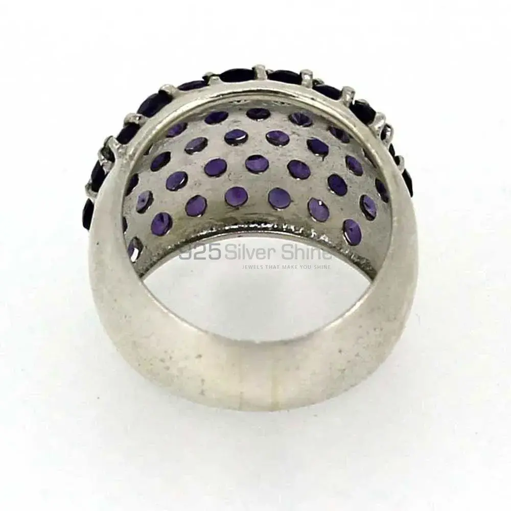 Genuine Amethyst Semi Precious Gemstone Ring In 925 Sterling Silver 925SR022-1_3