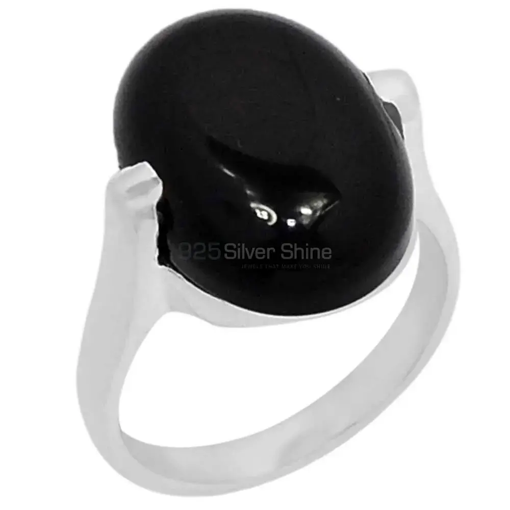 Genuine Black Onyx Gemstone Handmade Ring In Solid Silver 925SR096-2_0