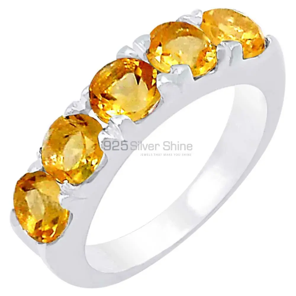 Genuine Citrine Gemstone Handmade Ring In Sterling Silver 925SR068-4