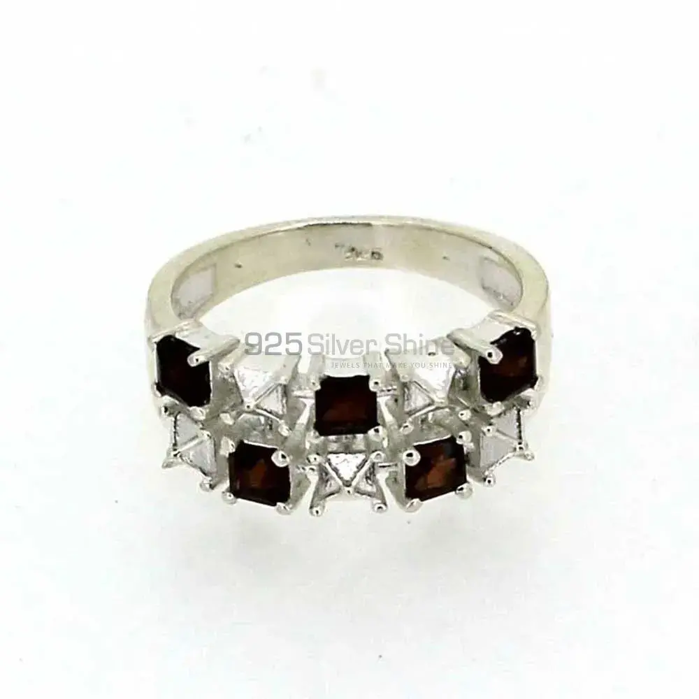 Genuine Garnet Gemstone Handmade Ring In 925 Silver 925SR09