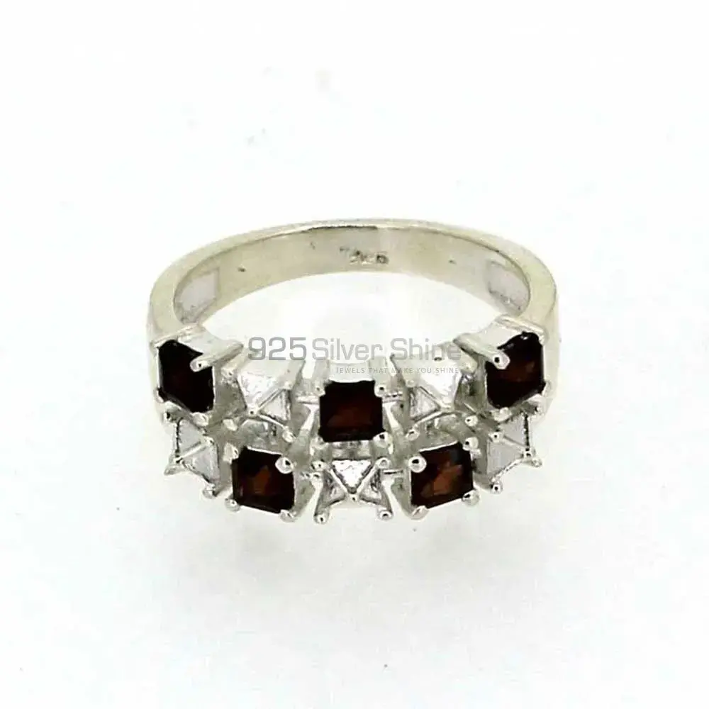 Genuine Garnet Gemstone Handmade Ring In 925 Silver 925SR09_0